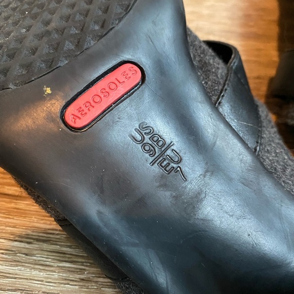 AEROSOLES Y2K Gray Heeled Mules with Decorative Buckle Embellishment siz… - Picture 8 of 8